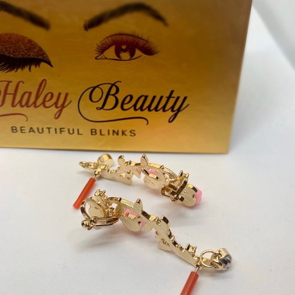 JHaley Beauty LLC Pink Rose Stud Cuff Earring - Picture 4 of 4